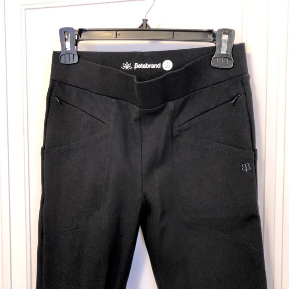 Betabrand Zippered Journey Pants - Skinny-Leg - Black - Small Long - Picture 6 of 9